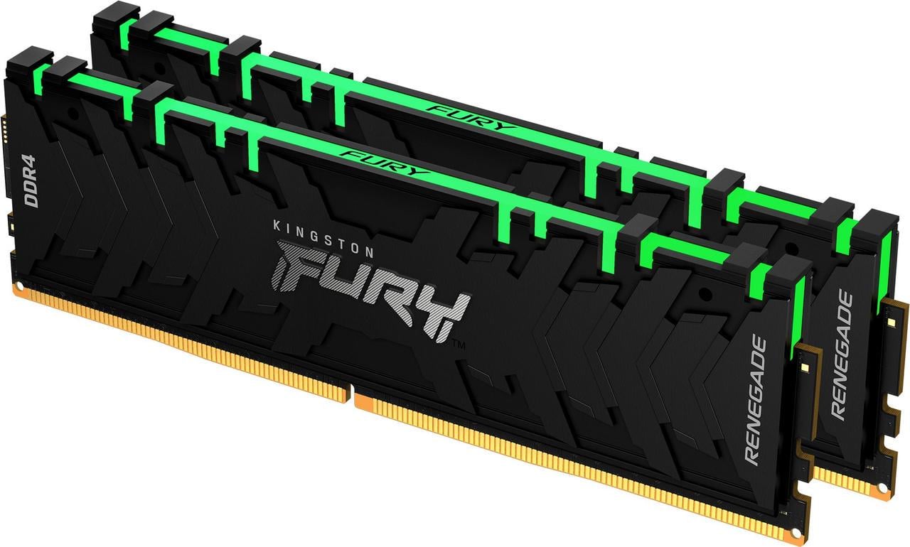 Пам'ять для настільних комп'ютерів Kingston Fury 2x8GB DDR4 4000 MHz Renegade RGB (KF440C19RBAK2/16)