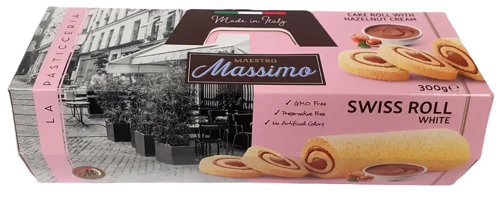 Рулет Maestro Massimo Swiss Roll Cocoa Hazelnut 300 г (8050705435944)