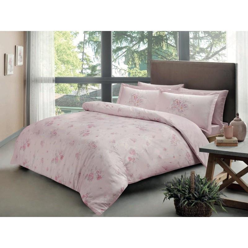 Постельное белье TAC Digital Madeline pembe v01 евро Розовый (svt-2000022214964)