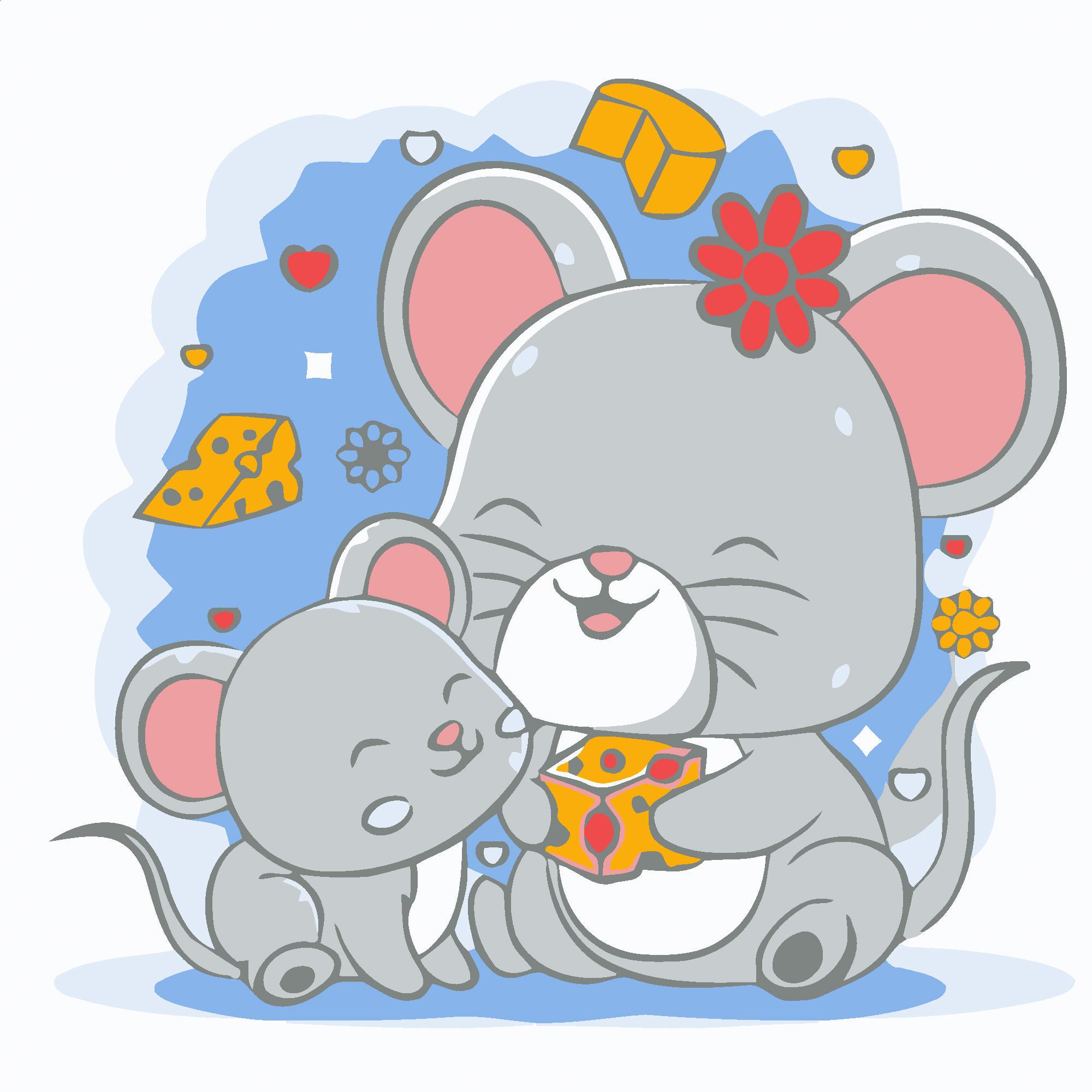 Картина по номерам Strateg Тепло материнства 20x20 см (Str-HH7082)