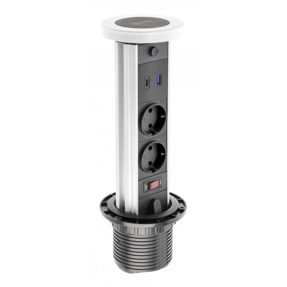 Подовжувач вбудований GTV CAMINO USB A/C 10W 1,5 м Білий (27848299)