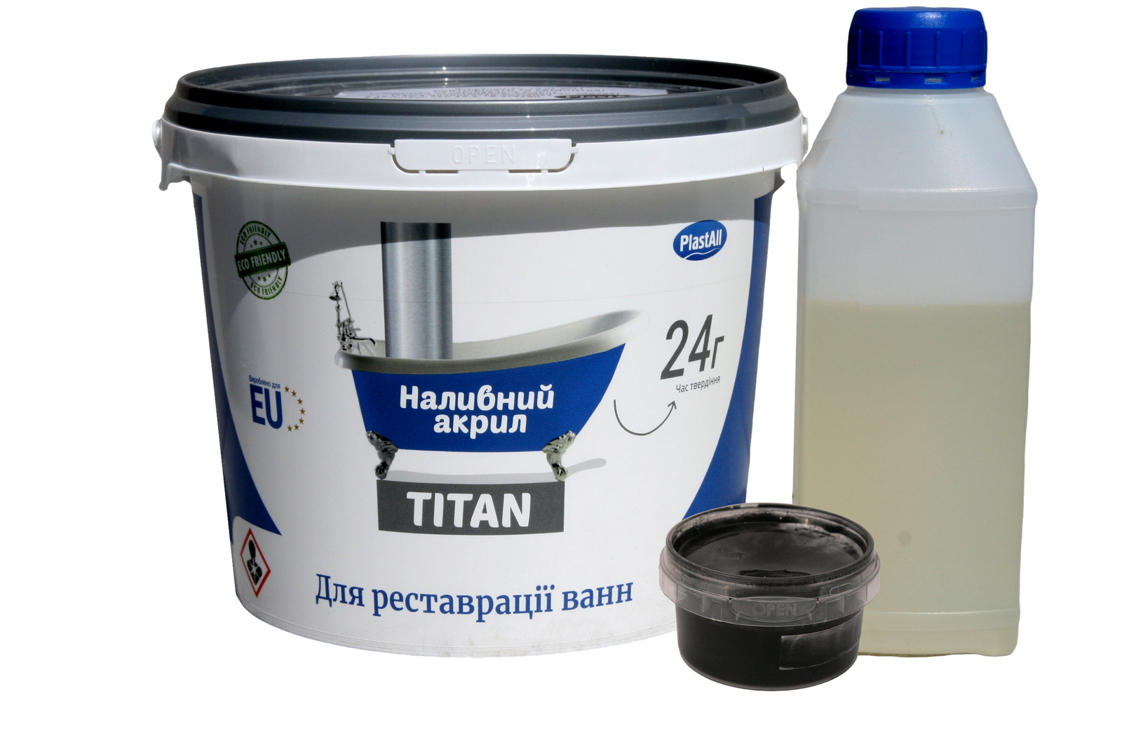Акрил для ванн Plastall-Титан 1,2 м 2,4 кг Черный (23915803)