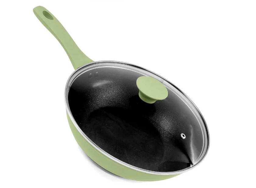 Сковорода WOK лита Besser Megastone мармур індукційне дно з кришкою 24х7,5 см (AN0137647)