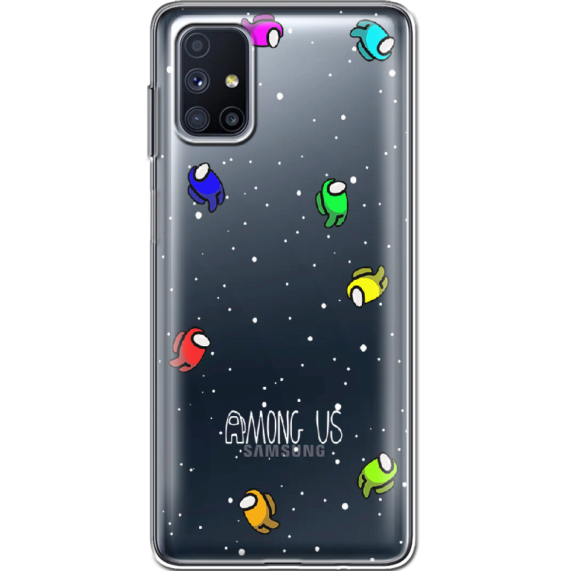 Чехол Boxface Samsung M515 Galaxy M51 Among Us Invisible Прозрачный силикон (40937-bk76-40937)