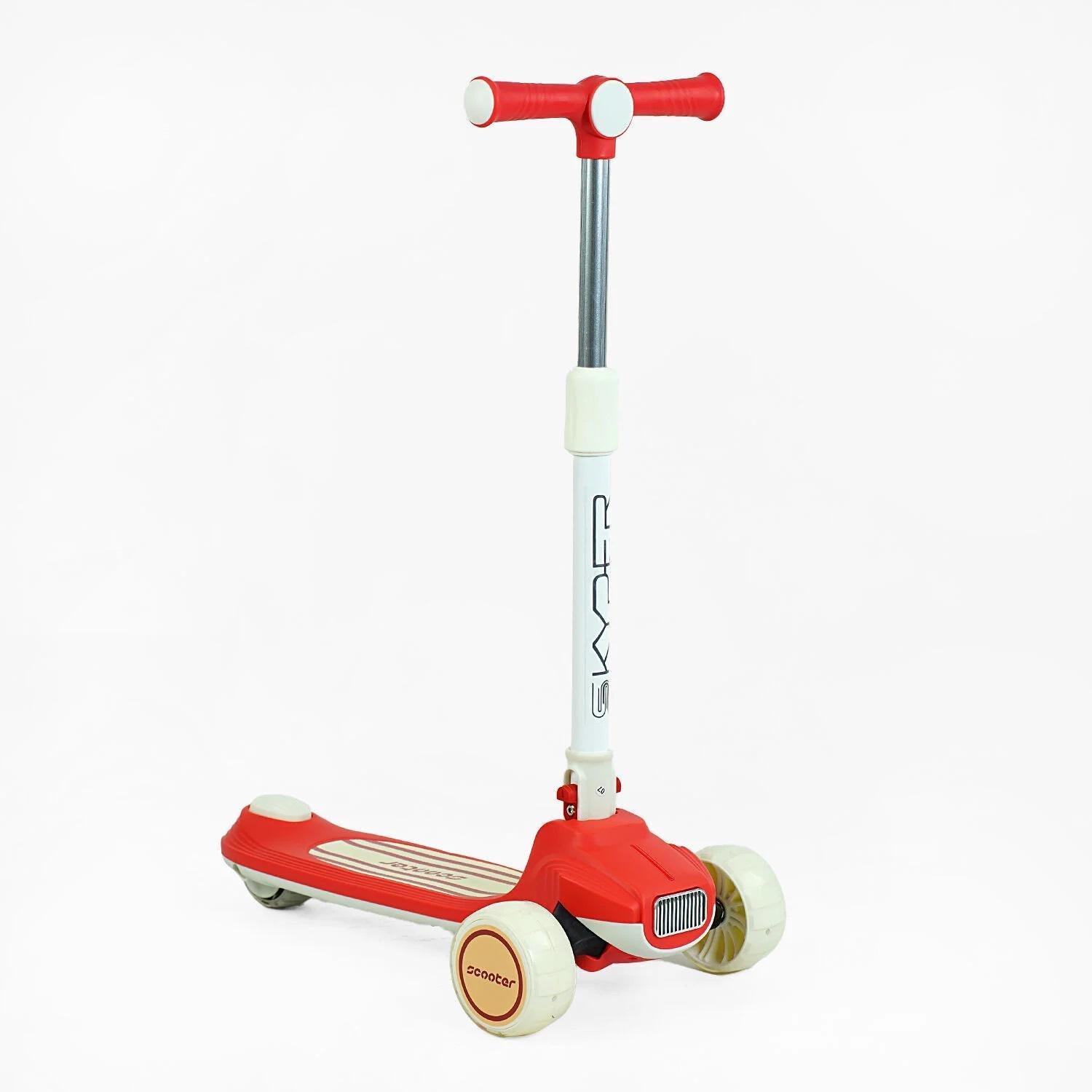 Самокат трехколесный Skyper колеса PU/со светом/музыка/руль складной 125х40 мм Red (144401) Самокат трехколесный Skyper колеса PU/со светом/музыка/руль складной 125х40 мм Red (144401)