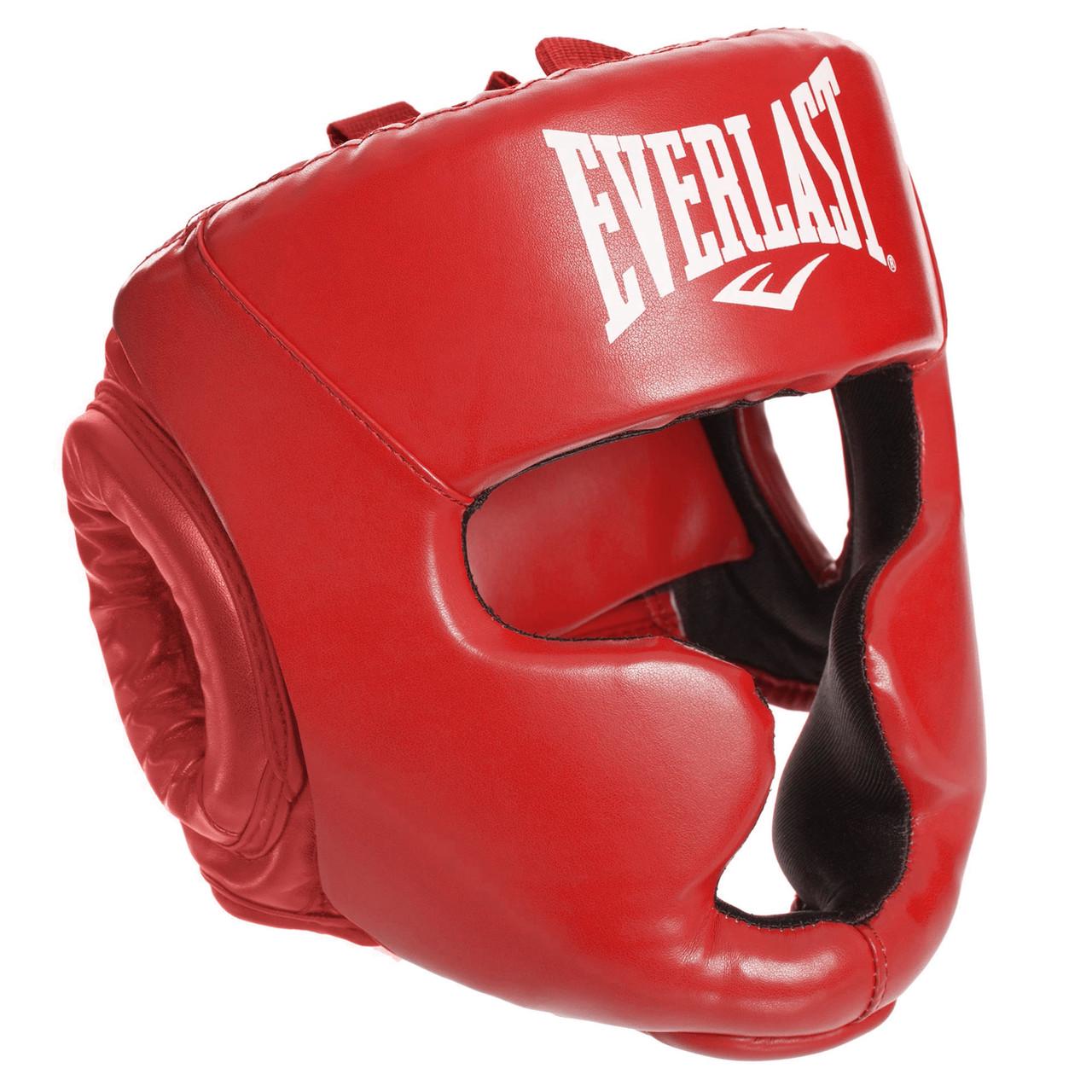 Шолом боксерський Everlast закритий S Червоний (BO-3954)