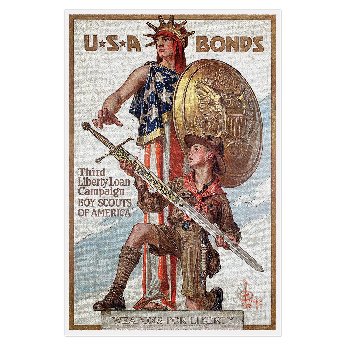 Винтажный плакат Weapons for Liberty 1918 53x80 см (0172)