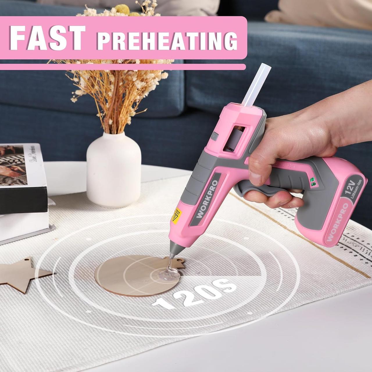 Пістолет клейовий WORKPRO 12 В з автоматичним вимкненням для рукоділля - фото 3 Пістолет клейовий WORKPRO 12 В з автоматичним вимкненням для рукоділля - фото 3