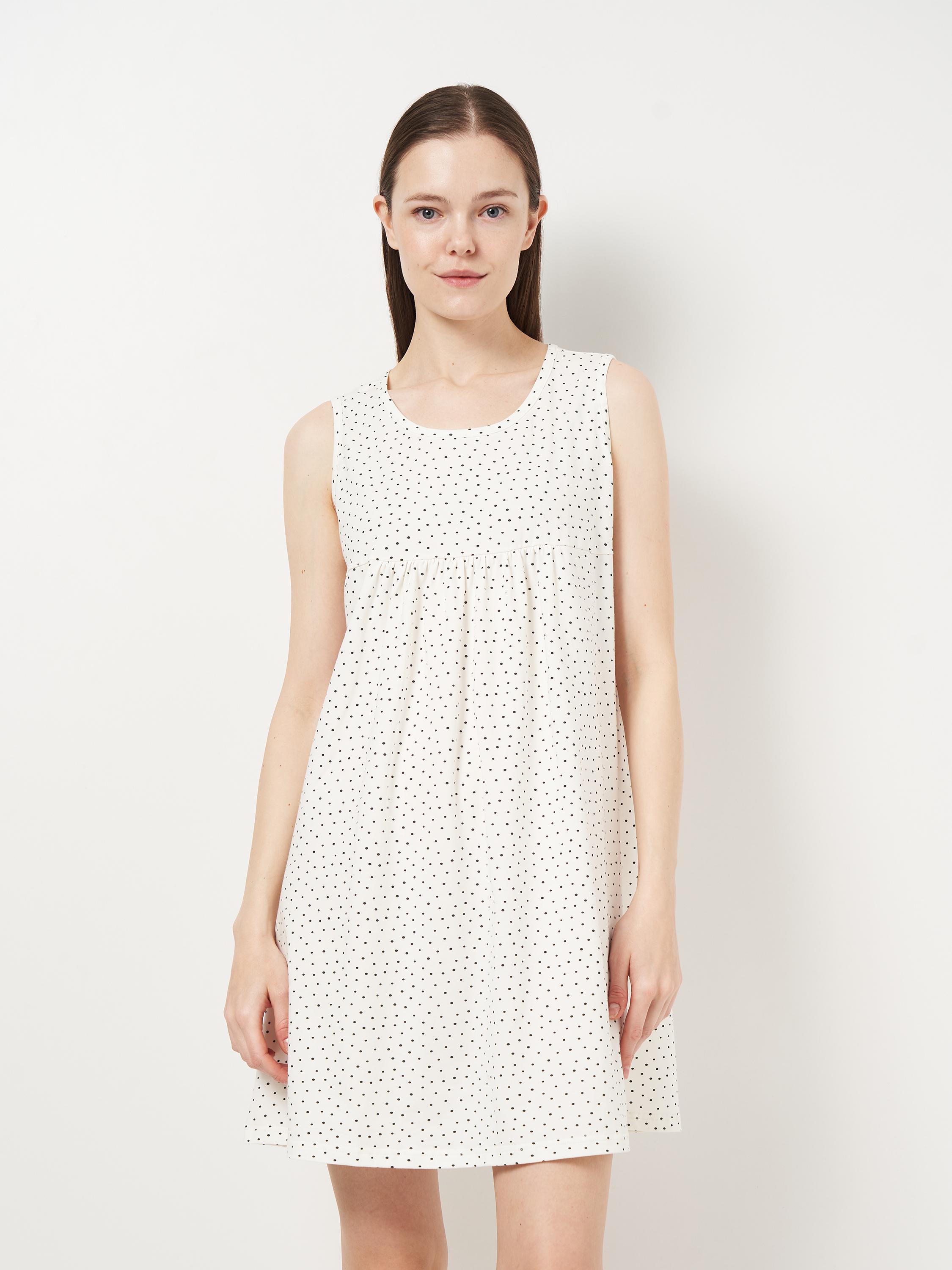 Ночная рубашка женская без рукавов ROZA 210223 L Молочный (4824005735509)