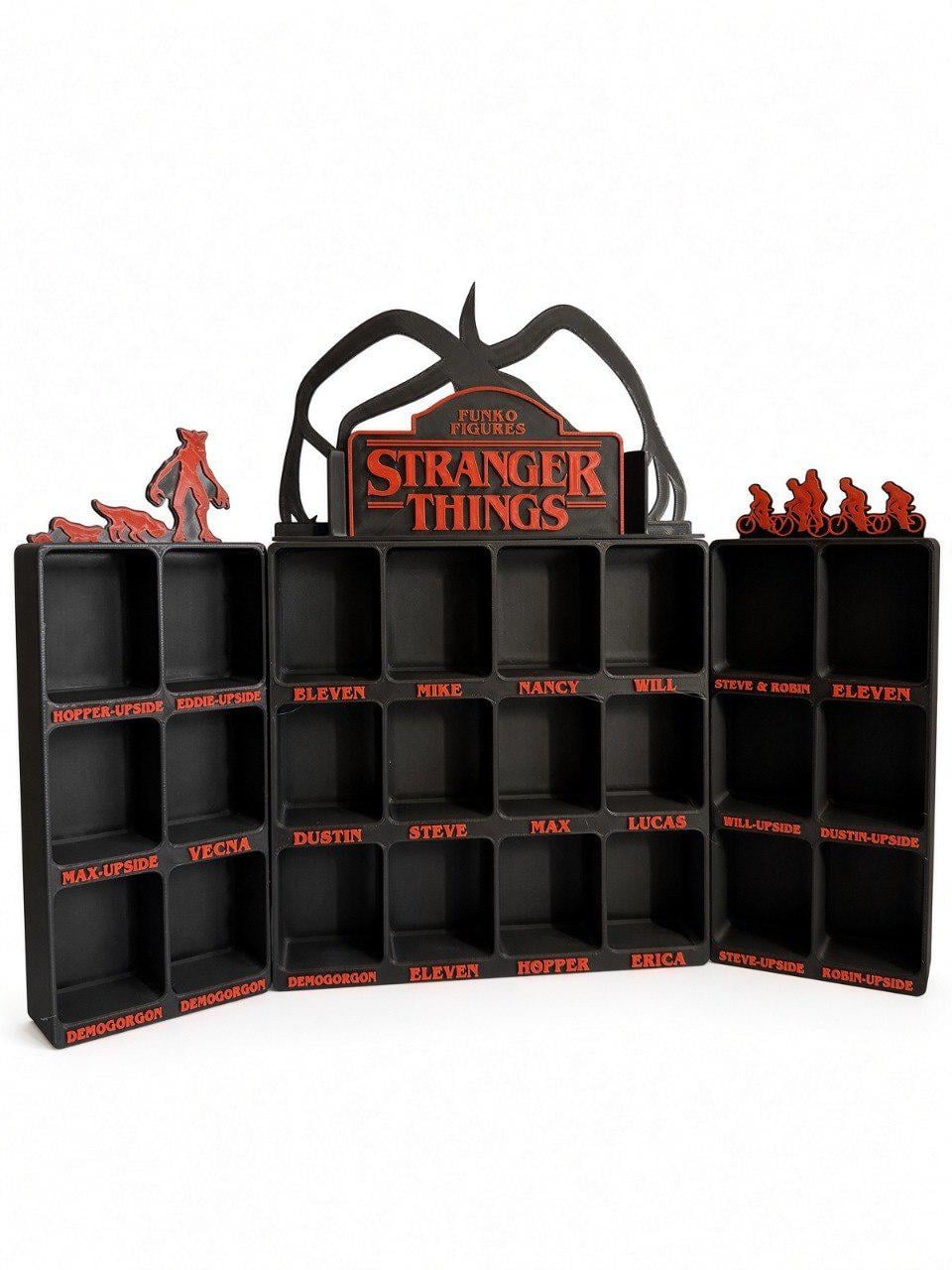 Полка-органайзер для игровых фигурок M&D Candle Craft Stranger Things декоративная пластиковая Черный (00102)