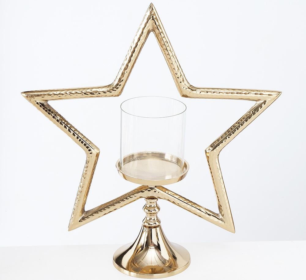 Подсвечник "STARLIFE" алюминий шампанское h43см Болт 2004265