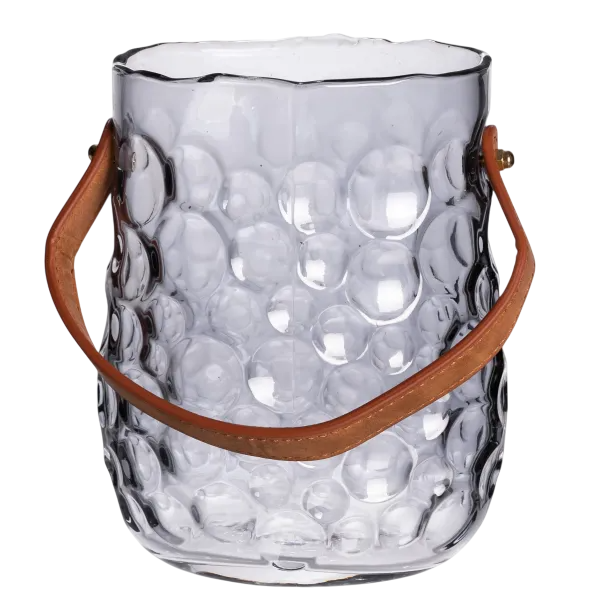 Ваза для цветов и декора Сумочка 1,2 л Серый дымчатый