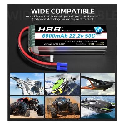 Акумулятор для дрона HRB Lipo XT60 Plug 6s 22,2V 6000 mAh 50C (HR-6000MAH-6S-50C-XT60) - фото 4