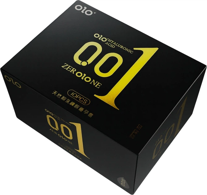 Презервативи OLO 001 Black зі збільшеною кількістю змазки 10 шт. (ROZ6501053644)