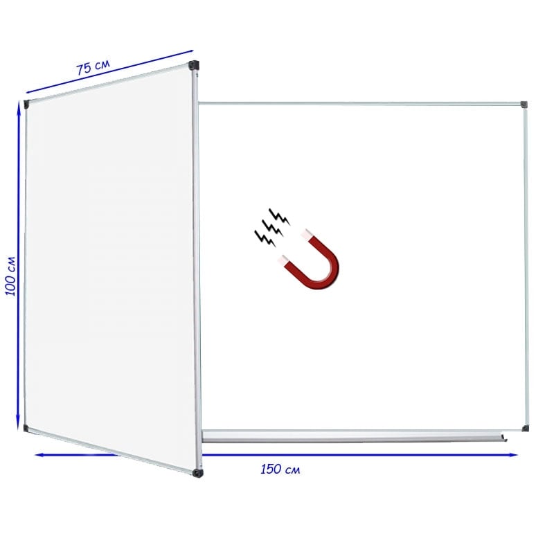 Офисная доска магнитно/маркерная 3 поверхности 225x100 см (tf1247)