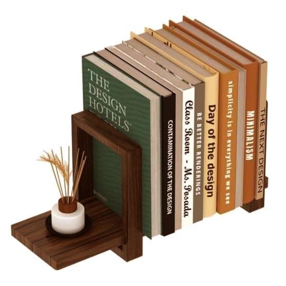 Полка книжная настольная из дерева Васения Терракот (КПА-007232)