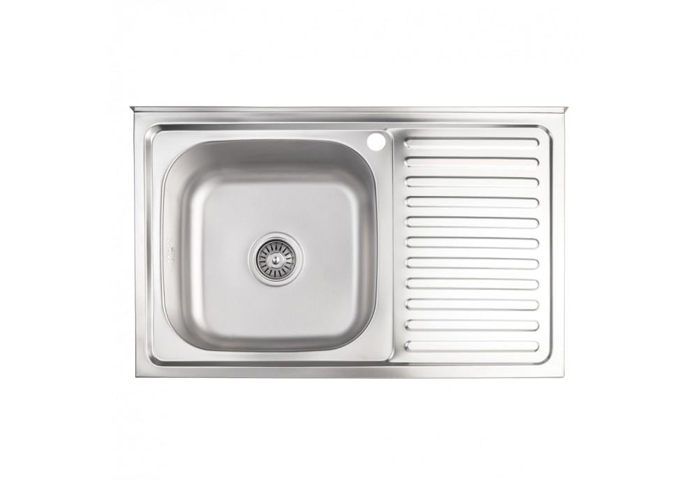 Кухонная мойка Lidz 5080-L 0,8 мм Decor (LIDZ5080LDEC06)