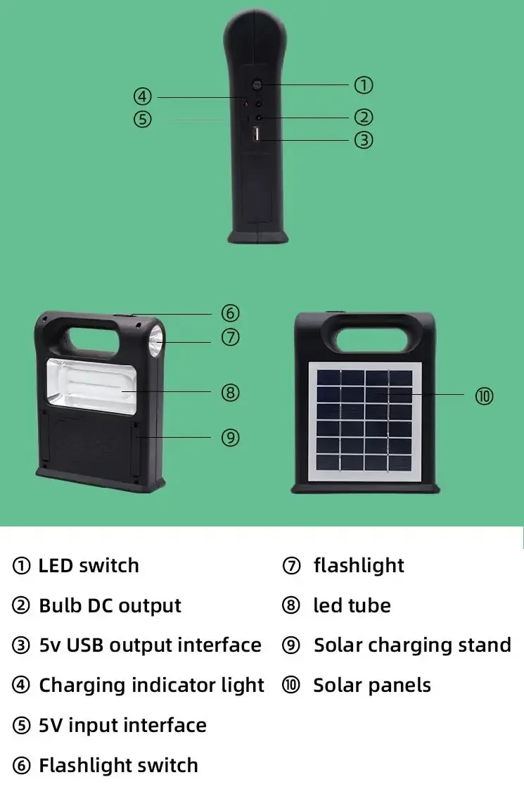 Ліхтар CcLamp CL-12 для кемпінгу з акумулятором та LED освітленням (8421) - фото 5