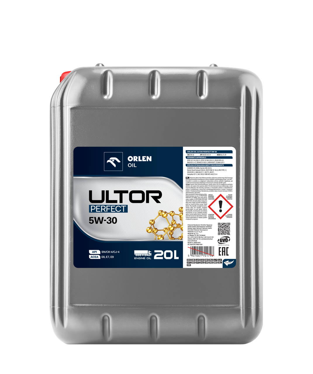 Моторное масло Orlen Oil Platinum Ultor Perfect 20 л (5W-30)