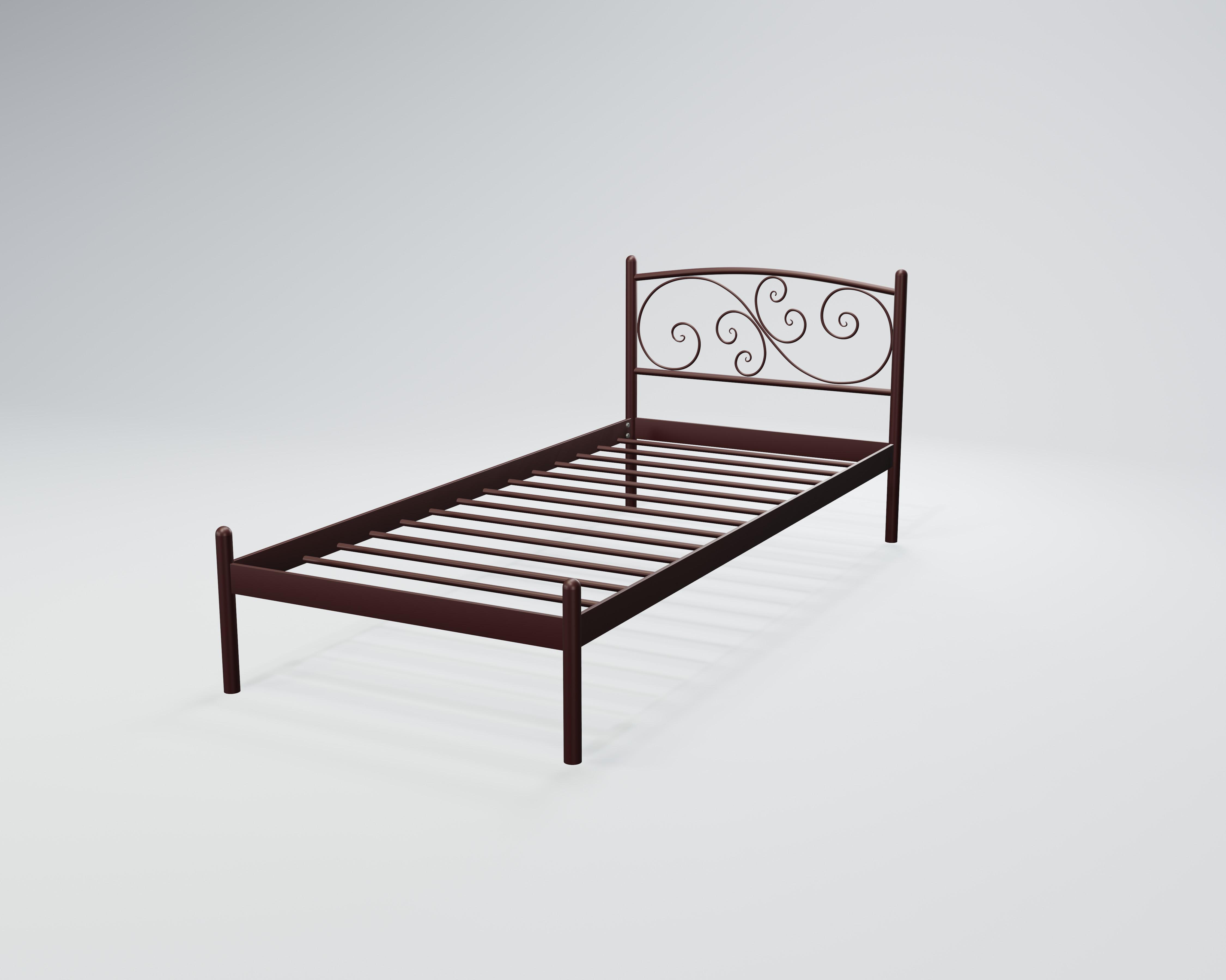 Кровать металлическая Лилия Мини 80x200 см Бордовый