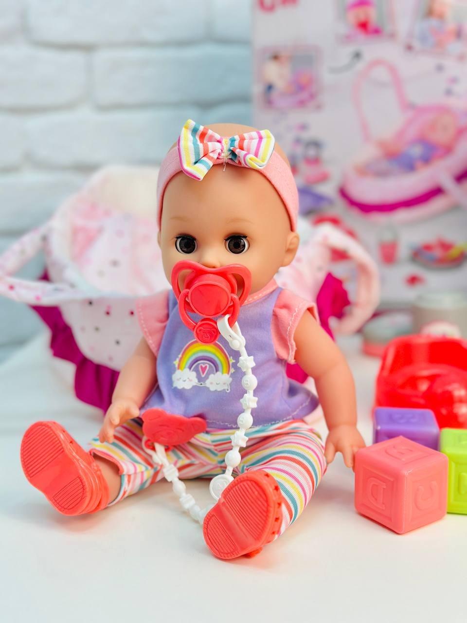 Лялька-пупс Бебі борн 30 см з набором по догляду/горщиком/пляшечкою/підгузком/соскою (2751691728) - фото 2 Лялька-пупс Бебі борн 30 см з набором по догляду/горщиком/пляшечкою/підгузком/соскою (2751691728) - фото 2