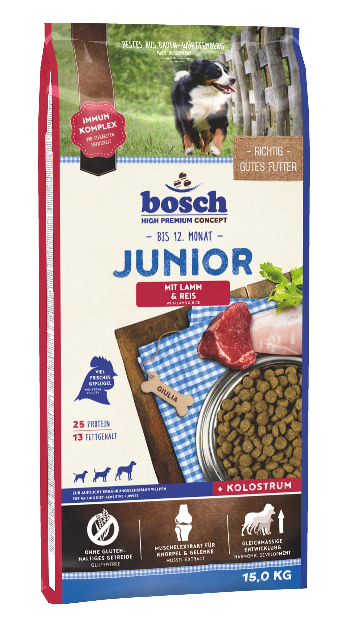 Корм для собак Bosch HPC Junior with Lamb & Rice для щенков с чувствительным пищеварением 15 кг Корм для собак Bosch HPC Junior with Lamb & Rice для щенков с чувствительным пищеварением 15 кг