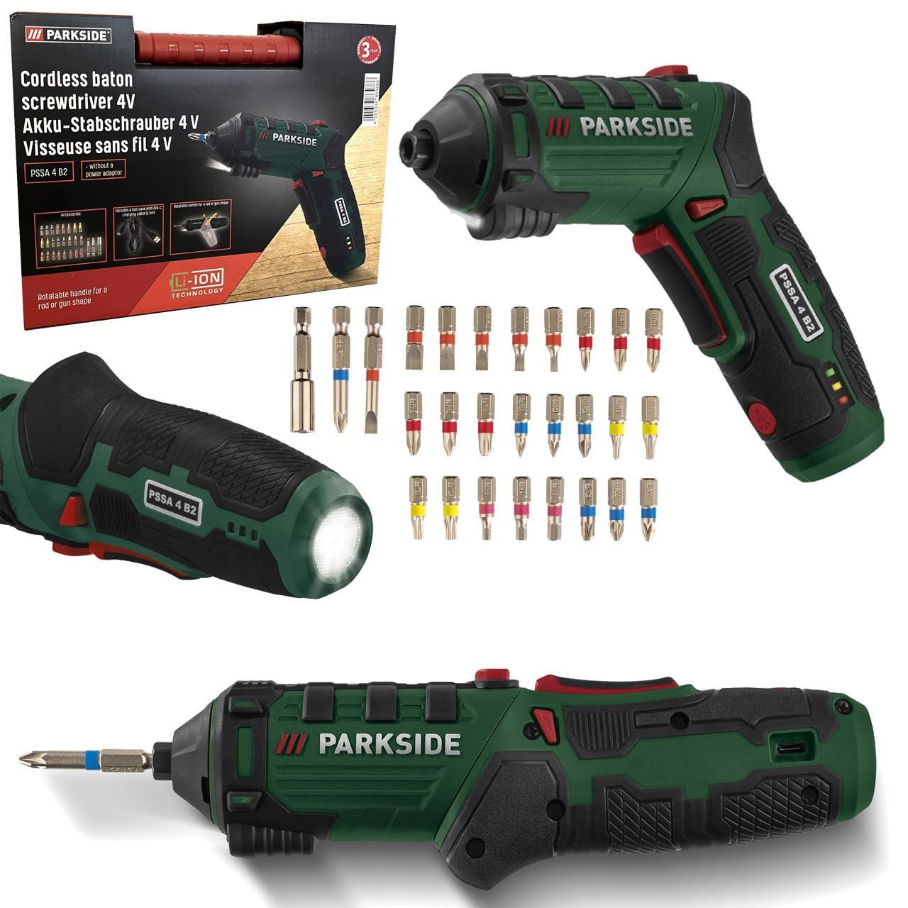 Отвертка аккумуляторная PARKSIDE PSSA 4 B2 4 V 1500 mAh 10 Nm - фото 3 Отвертка аккумуляторная PARKSIDE PSSA 4 B2 4 V 1500 mAh 10 Nm - фото 3