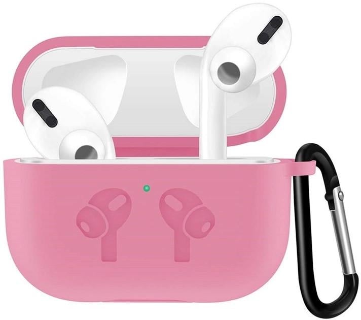 Чохол силіконовий для навушників AirPods Pro 2 з карабіном Pink