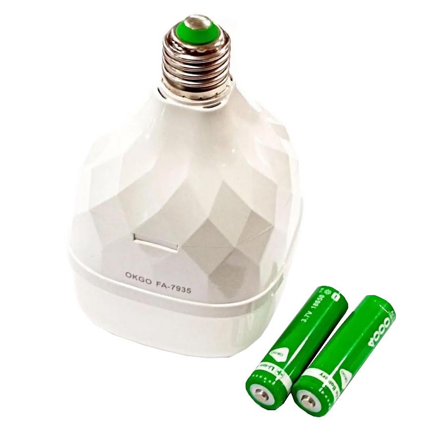 Лампа на акумуляторах OKGO FA7935 30 Вт акумулятор 2x18650 Е27 (t8138)
