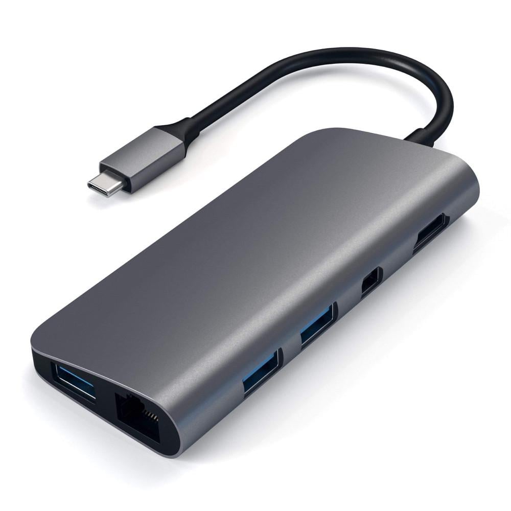 Хаб-адаптер Satechi Aluminum Type-C Multimedia Adapter, Space Gray (ST-TCMM8PAM)