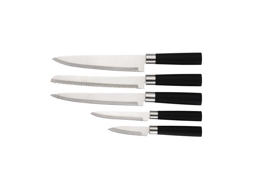 Набор кухонных ножей Zilan ZLN1609 на подставке Черный (iz16647) Набор кухонных ножей Zilan ZLN1609 на подставке Черный (iz16647)