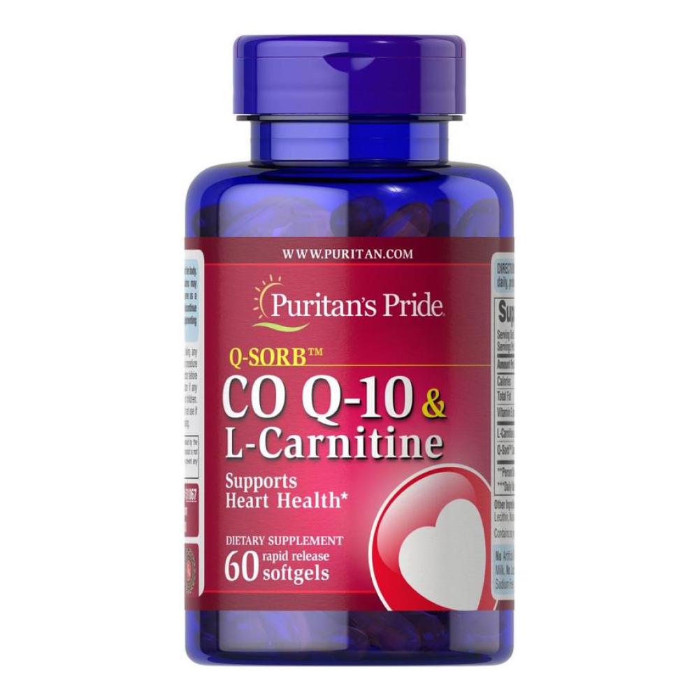 Натуральная добавка Q-SORB Co Q-10 30 mg plus L-Carnitine 250 mg 60 Softgels (100-78-4271628-20)