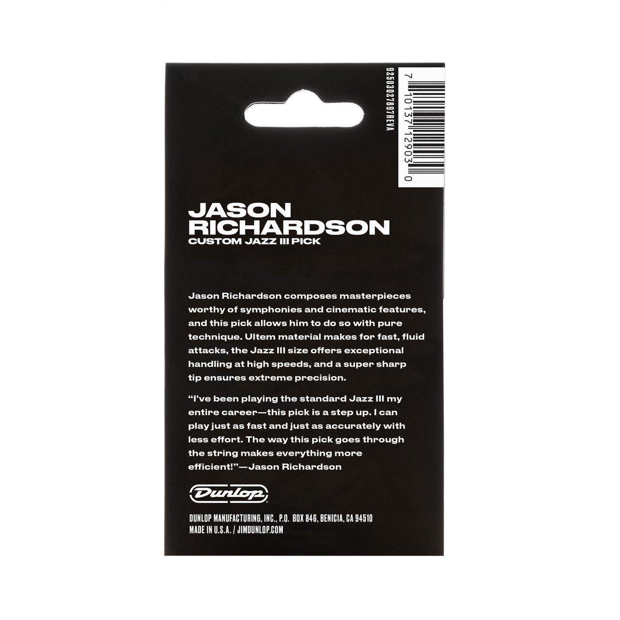 Медіатор Dunlop 561PJR Jason Richardson Custom Jazz III 1,38 мм 6 шт. (128158) - фото 5