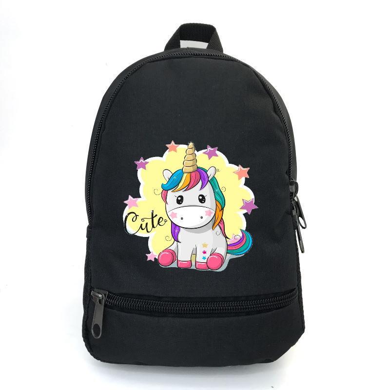 Школьный рюкзак детский Cappuccino Toys EDN-0030 с принтом Unicorn 12,5 л Черный (1369989269)