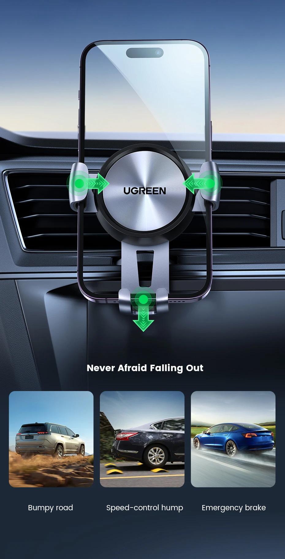 Держатель автомобильный UGREEN 360° Черный (50564) - фото 8 Держатель автомобильный UGREEN 360° Черный (50564) - фото 8