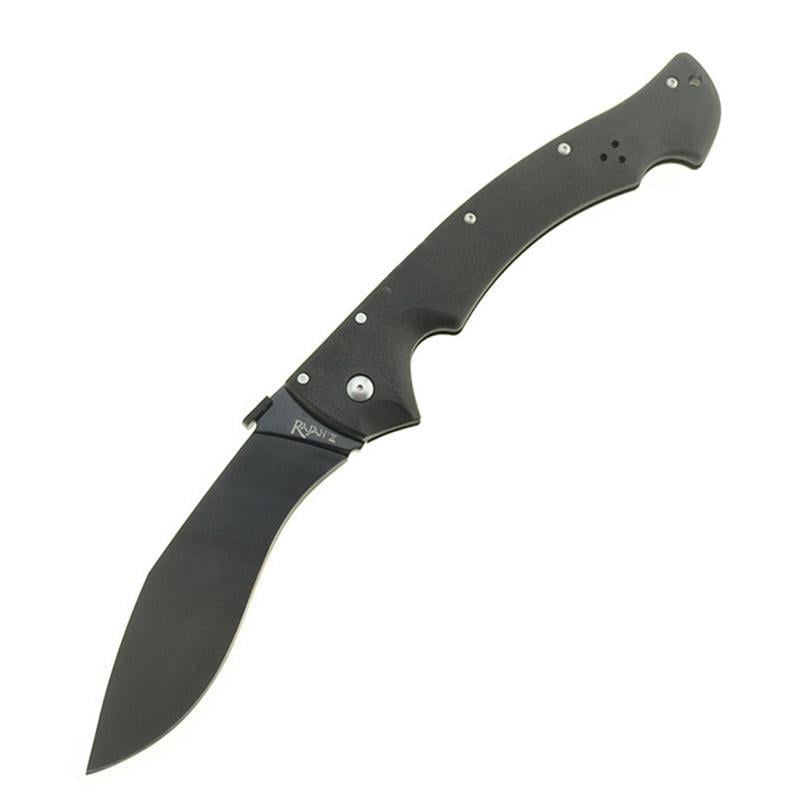 Туристичний ніж мисливський для бушкафта Bushcraft Cold Steel Rajah II Чорний (721/1)