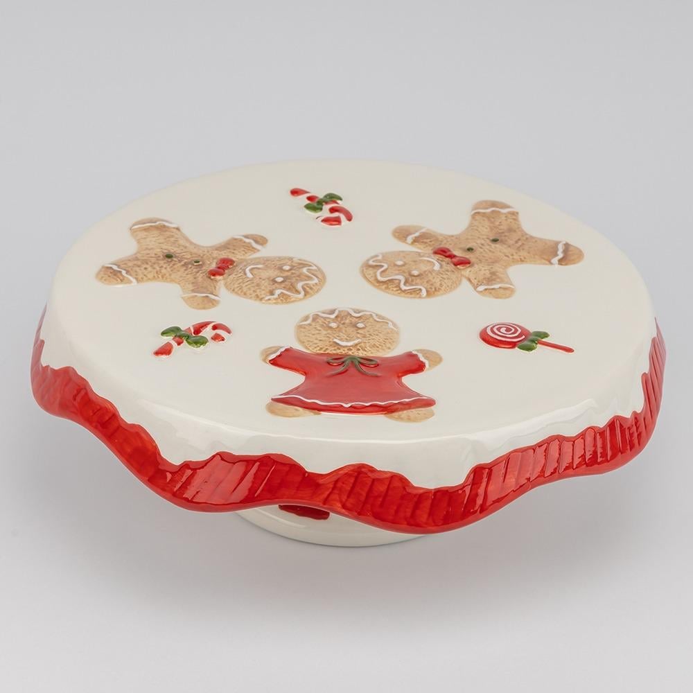 Тортівниця керамічна Веселі пряники 24 см (6037-012) - фото 3
