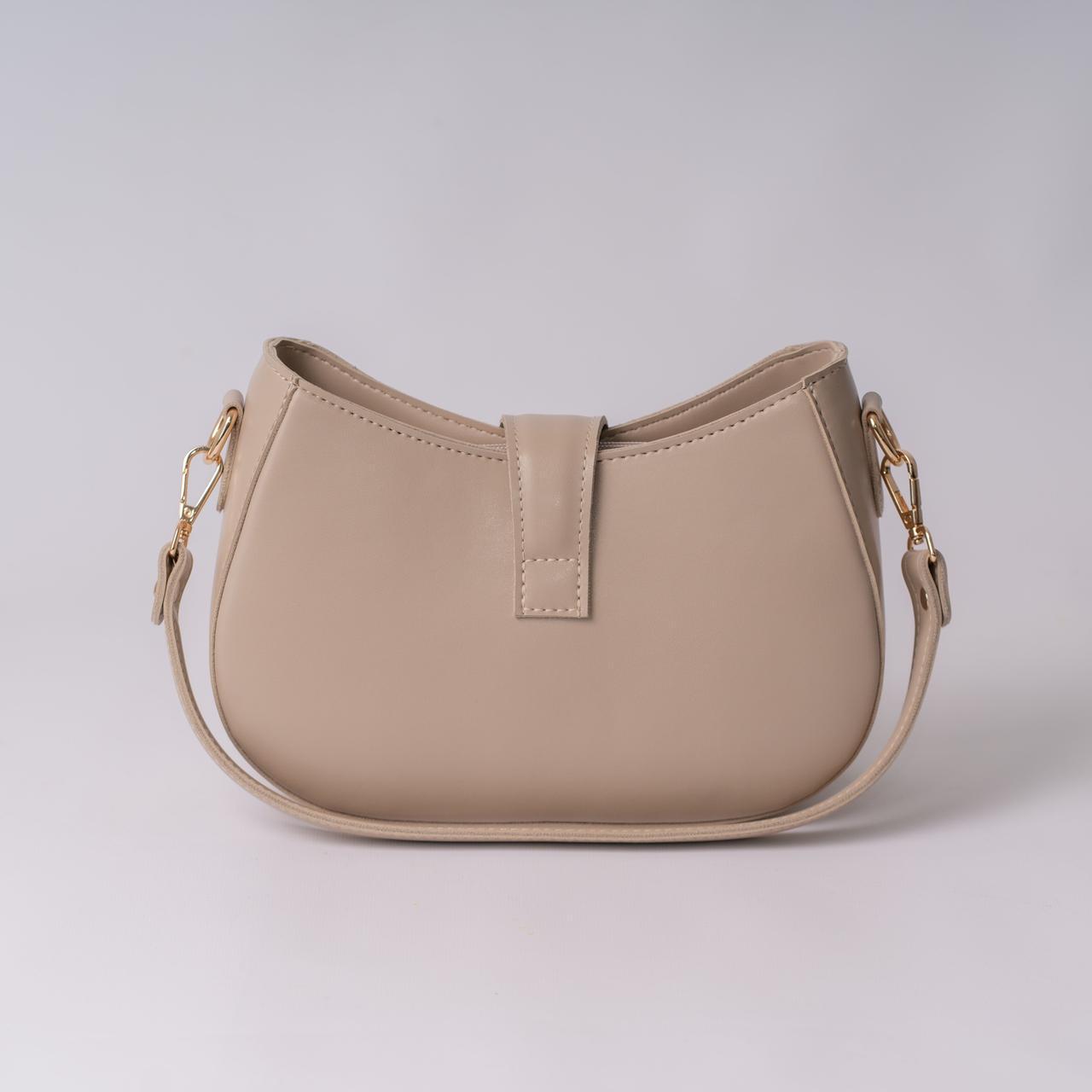 Сумка женская багет XENIA № 50-24 из эко-кожи Бежевый - фото 2