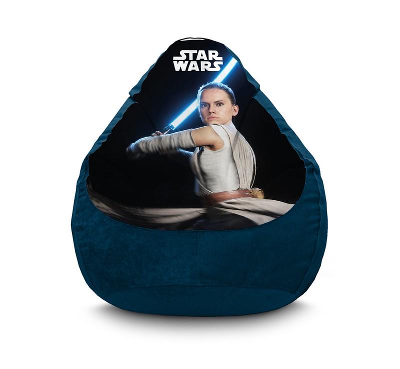 Кресло мешок iPuff Star Wars Rey Флок XXL 90х125 см Синий