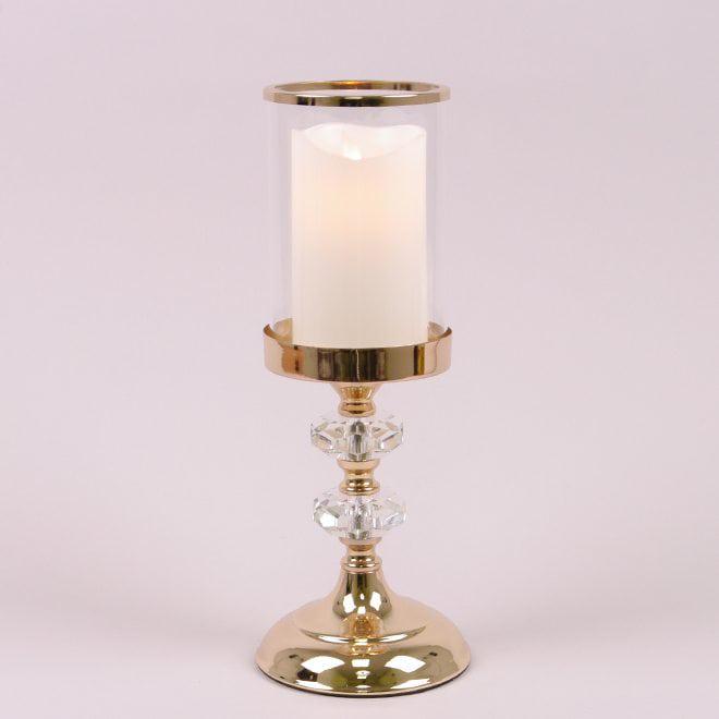 Підсвічник металевий Flora 33 см Золотий (36724) - фото 2 Підсвічник металевий Flora 33 см Золотий (36724) - фото 2