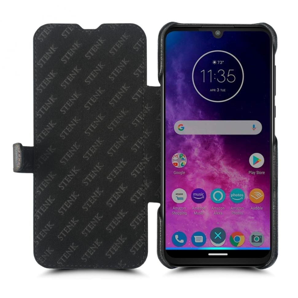 Чехол книжка Stenk Premium для Motorola One Zoom Черный (68517)