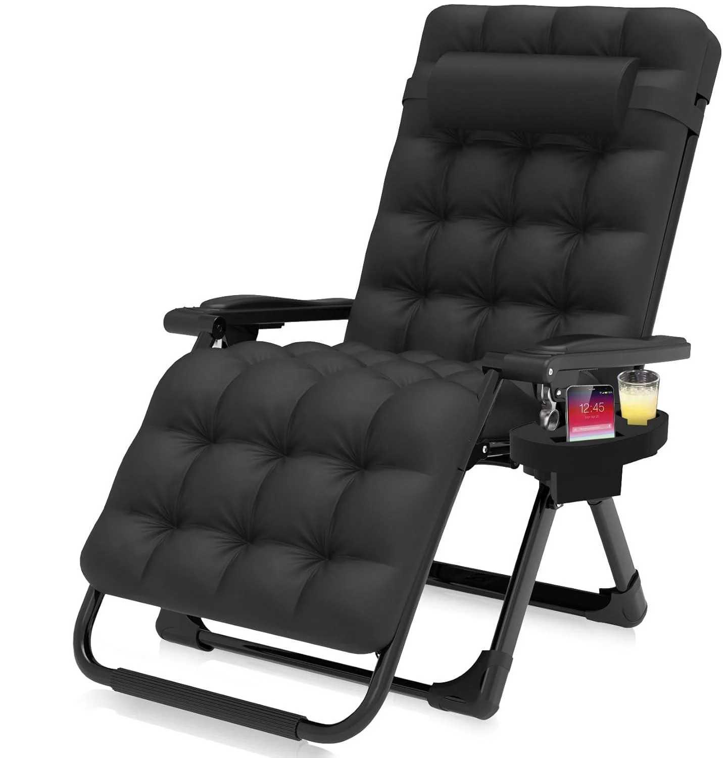 Шезлонг-кресло с матрасом и подстаканником Homart ZGC-008 усиленный 150 кг (9866) Шезлонг-кресло с матрасом и подстаканником Homart ZGC-008 усиленный 150 кг (9866)