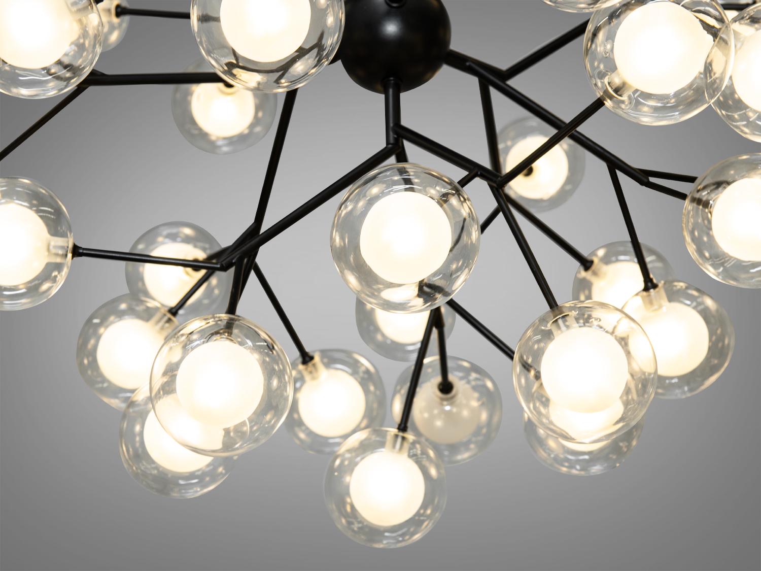 Люстра подвесная Светлячок 36 ламп Черный (887-36B BK) - фото 3 Люстра подвесная Светлячок 36 ламп Черный (887-36B BK) - фото 3