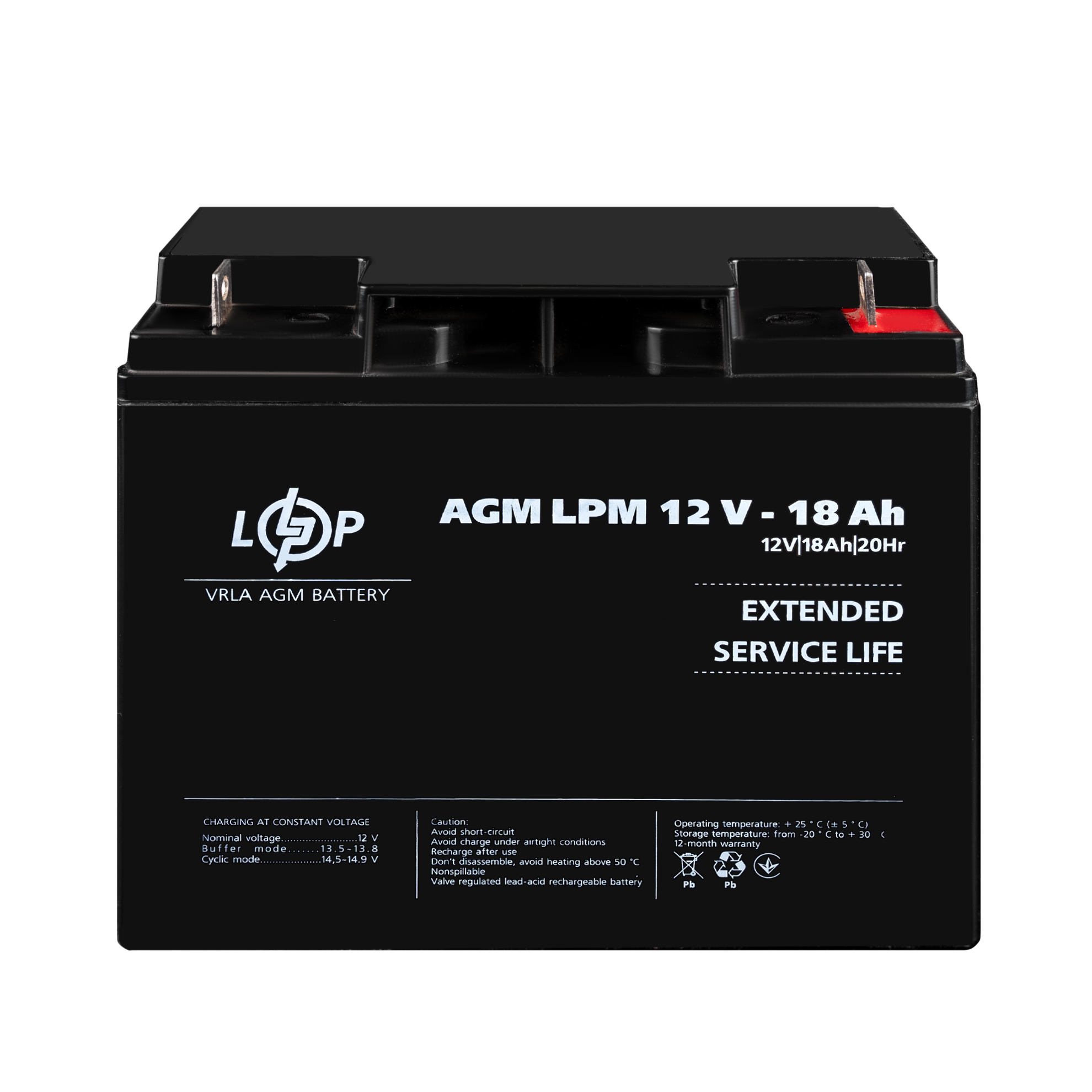 Аккумулятор AGM LPM 12V 18 Ah - фото 2