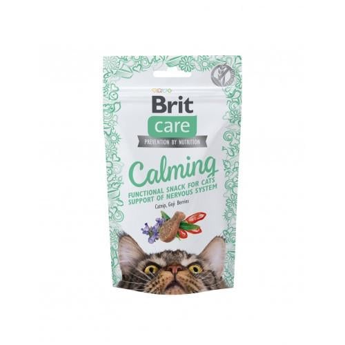 Ласощі для котів функціональні Brit Care Cat Snack Calming з куркою 50 г Ласощі для котів функціональні Brit Care Cat Snack Calming з куркою 50 г