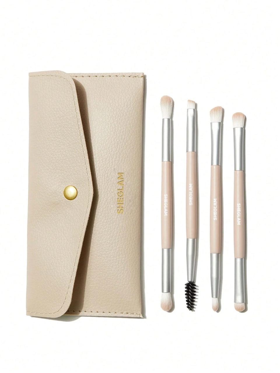 Набір пензлів з кейсом Glam 101 Eye Essentials Brush set with bag 4 шт. (18314719) - фото 1