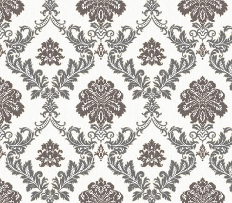 Обои виниловые на флизелиновой основе Gordion Classical elegance Damask pattern 2602-5 15,6х1,06 м Черный/Белый