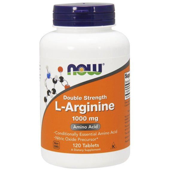 Аргінін NOW Foods L-Arginine Double Strength 1000 мг 120 Tabs - фото 1