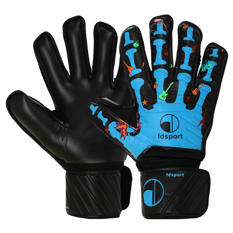 Рукавички воротарські дитячі FDSPORT із захистом пальців (700-1_Чорний-синій_8) Рукавички воротарські дитячі FDSPORT із захистом пальців (700-1_Чорний-синій_8)
