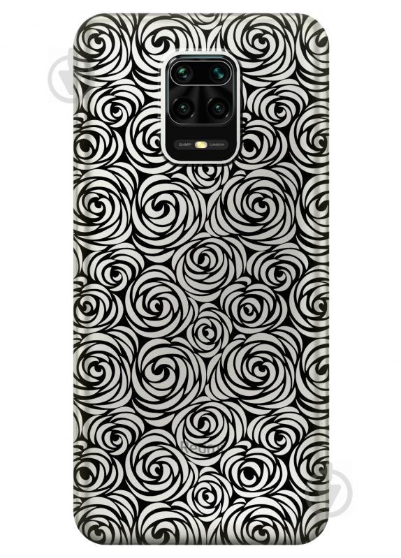 Силиконовый чехол iSwag для Xiaomi Redmi Note 9s Черные узоры (KS2548) Силиконовый чехол iSwag для Xiaomi Redmi Note 9s Черные узоры (KS2548)